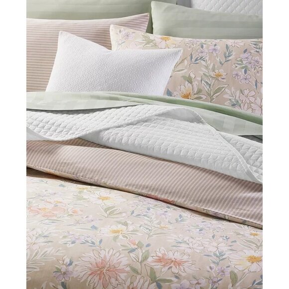 Charter Club Border Garden Comforter Set Twin Beige Floral MSRP $170 - Picture 3 of 3